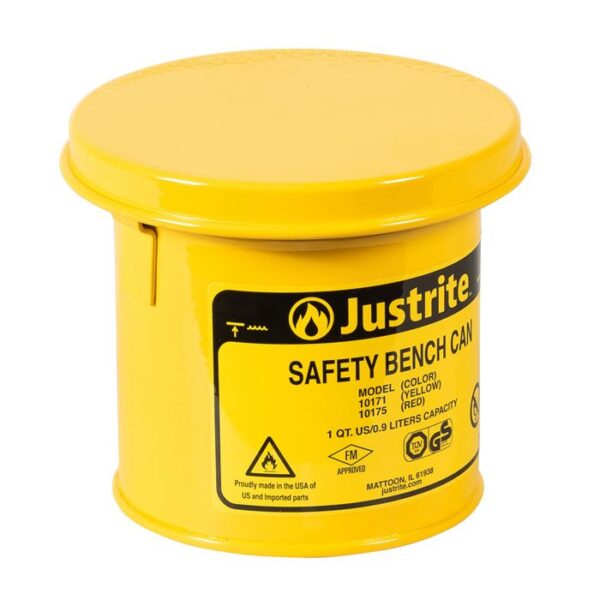 J-10171 (YELLOW) - 1L CAPACITY STEEL BENCH CAN 124MM OD x 140MM H x 1KG