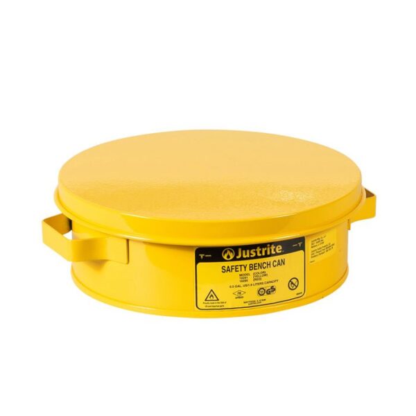 J-10291 (YELLOW) - 2L CAPACITY STEEL BENCH CAN 238MM OD x 83MM H x 2KG