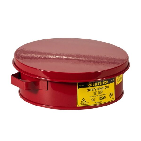 J-10295 (RED) - 2L CAPACITY STEEL BENCH CAN 238MM OD x 83MM H x 2KG