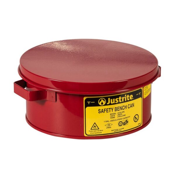 J-10375 (RED) - 4L CAPACITY STEEL BENCH CAN 238MM OD x 114MM H x 2KG