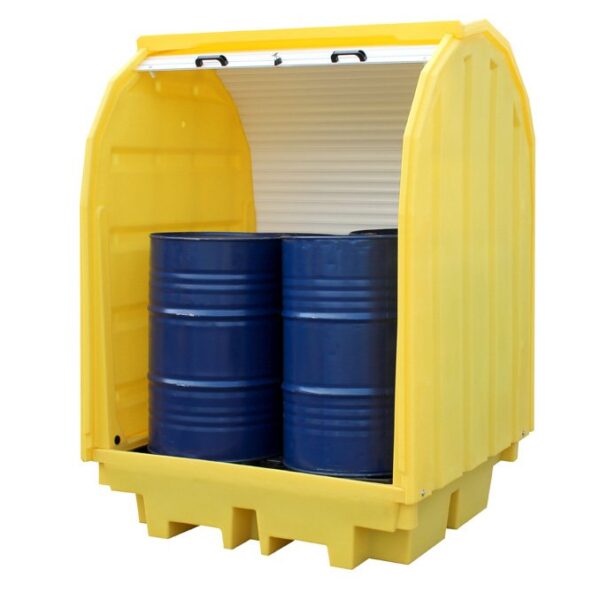 TSSBP4RT - 4-DRUM ROLL-TOP SPILL PALLET