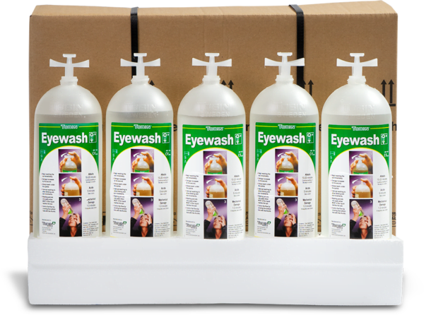 TOB128: REPLACEMENT 5 X 1000ML BOTTLES, SALINE EYEWASH SOLUTION